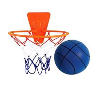 Ensemble De Basket-ball Et De Cerceau - Ballons De Basket D'intérieur Silencieux En PU Avec Cerceau | Ballons De Basket De 18 Cm, Cerceaux De 30 Cm | Mini Ensemble De Basket-ball Pour Jouer À La Maiso