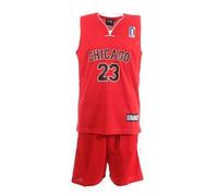 Ensemble de basket - SPORT ZONE - Chicago - Rouge/Noir - Maillot + Short - 100% polyester 8 ans