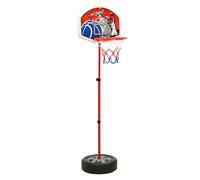 Ensemble de basket - VIDAXL - 120 cm - Multicolore - Tube amovible - Avec balle et filet