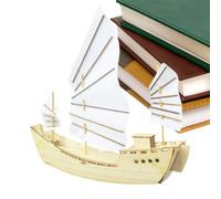 Ensemble de bateaux à voile en bois - Mini bateau créatif à concevoir, composants amovibles pour projets familiaux conjoints, encourage l'imagination et la compétence | pour chambre d'enfant