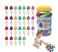 Ensemble De Bâtons Correspondant À La Lettre - Composant De Crème Glacée, Jeu De Tri des Couleurs, Ressource De Jouets Éducative, Équipement Pédagogique Préscolaire | Développement des Compét