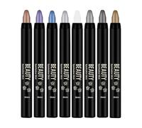 Ensemble de bâtons de fard à paupières - Pack de crayons à paillettes, crème résistante aux taches | 8pcs Crayon de maquillage mélangeable léger, outil de miroitement ultra lisse, kit de beauté avec s