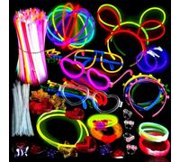 Ensemble de bâtons lumineux avec 17 accessoires, 50/100 pièces, parfaits pour les fournitures de fête vibrantes pour les Concert, les Festivals d'halloween et les événements Partie 13 accessoires