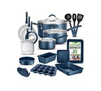 Ensemble de batterie de cuisine - Nutrichef - 20 pièces - Bleu marine Bleu marine G