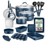 Ensemble de batterie de cuisine - Nutrichef - 20 pièces - Bleu marine Bleu marine G