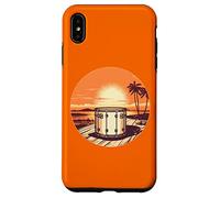 Ensemble de Batterie de Musicien Vintage Sunset Batteur Cadeaux Coque pour iPhone XS Max