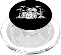 Ensemble de Batterie drôle Rock avec Illustration de tête de Mort PopSockets PopGrip pour MagSafe