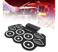 Ensemble De Batterie électronique, Kit De Batterie Midi Enroulable Avec Prise Casque, Haut-parleur Intégré, Pédales De Batterie, Tapis D'entraînement, Baguettes De Batterie(Prise UE)