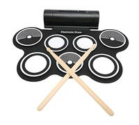 Ensemble de Batterie électronique pour Enfants, Kit de Batterie avec 7 Pads, Double Haut-parleurs, Son Surround Stéréo, Enregistrement en Clic, d'anniversaire pour