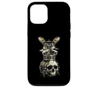 Ensemble de Batterie en Forme de crâne de Musique Rock Vintage Heavy Metal Coque pour iPhone 12/12 Pro