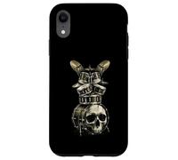 Ensemble de Batterie en Forme de crâne de Musique Rock Vintage Heavy Metal Coque pour iPhone XR