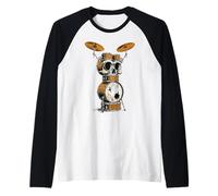 Ensemble de Batterie en Forme de crâne - Musique Rock - Heavy Metal - Vintage Graphi Manche Raglan