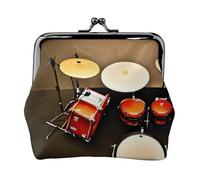 Ensemble de batterie : porte-monnaie standard pour femme, petit portefeuille pour femme, petite trousse de maquillage pour sac à main, portefeuille rétro ultra fin, noir, One Size, Art déco