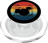 Ensemble de Batterie rétro et Vintage avec Motif Coucher de Soleil PopSockets PopGrip pour MagSafe