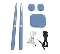 Ensemble de Batterie Virtuelle Portable, Ensemble de Batterie de réalité Virtuelle et, Kit de Batterie Virtuelle Compact et Portable, pour Débutants, Enfants et Adultes (Bleu)