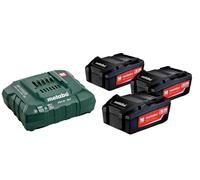 Ensemble de batteries METABO 3 x 5,2 Ah + chargeur ASC 30-36 V