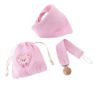 Ensemble de bavoirs bandana pour bébé doux et respectueux de la peau Clips porte-sucette pour bébé Lavable en machine Bavoir triangulaire essentiel avec pochettes de rangement