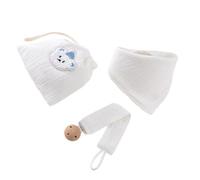 Ensemble de bavoirs bandana pour bébé doux et respectueux de la peau Clips porte-sucette pour bébé Lavable en machine Bavoir triangulaire essentiel avec pochettes de rangement
