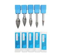 Ensemble de bavures rotatives en carbure à double coupe Premium 5 pc durable avec tige de 6 mm pour le broyage de surface du navire automobile de l'aviation