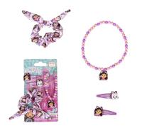 ARTESANÍA CERDÁ – Coffret beauté Gabby's Dollhouse – Chouchou, 2 épingles et collier – Multicolore