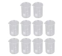 Ensemble de bécher de verre, 10pcs 25 ml de béchers en verre boro avec échelle Borosilicate Experiment Mesurer tasse pour les laboratoires Classrooms Home Kitchen Lab Lab