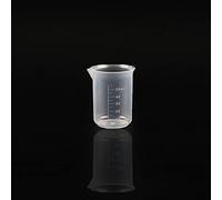 Ensemble de béchers Labasics, béchers Griffin gradués en plastique borosilicaté de forme basse Cylindre de mesure Bouteilles de cruche de laboratoire Outils pour laboratoire 50 ml