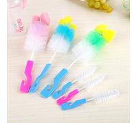 Ensemble De Biberons À Lait Pour Bébé, Ensemble De 2 Pièces, Gobelet À 360 Degrés, Éponge Nettoyante + Brosse À Sucette, Couleur Ramdom