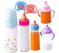 Ensemble de biberons de poupée avec tétines, accessoires Simulation jus lait magique qui disparaît