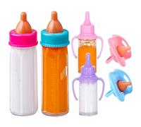 Ensemble de biberons de poupée avec tétines biberons poupée magique avec lait ou jus qui disparaît accessoires poupées simulation amusants pour enfants