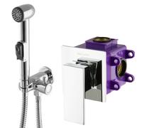 Ensemble de bidet encastré PaulGurkes avec robinet carré