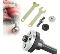 Ensemble de bielles pour meuleuse d'angle de perceuse électrique, adaptateur de mandrin réglable pour disque de coupe et disque de polissage pour perceuses manuelles de 10 à 13 mm (One set)