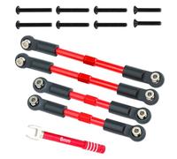 Ensemble de biellettes de traction avant et arrière en aluminium pour camion RC Arrma 1/10 Gorgon Vorteks Fury Quake 2WD RD, remplace #ARA330753 (rouge)