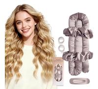 Ensemble de bigoudis sans chaleur Jumbo pour dormir, boucles sans chaleur en satin pour la nuit, bordeaux, gris lavande