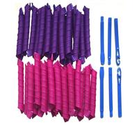 Ensemble de bigoudis sans chaleur pour créer des boucles rebondissantes en spirale sans dommages causés par la chaleur, crochets faciles à utiliser pour un kit de coiffure sans effort