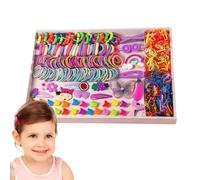 Ensemble de bijoux à cheveux pour filles | Bandeaux élastiques - Lot de barrettes à cheveux à clipser - Pinces à cheveux à clipser - Support de queue de cheval - Lot de chouchous pour