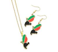Ensemble de bijoux assortis à la mode pour femmes, boucles d ' oreilles confortables, accessoires faits à la main de l ' île de la Martinique, parfaits pour un usage quotidien, pendentif, boucles