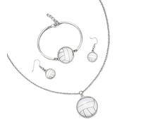 Ensemble de bijoux athlétiques contemporains - Ensemble d'accessoires élégants - Boucles d'oreilles et collier pour un usage quotidien décontracté - Accessoires de sport tendance, One Size, Comme
