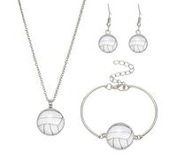 Ensemble de bijoux athlétiques contemporains - Ensemble d'accessoires élégants - Boucles d'oreilles et collier pour un usage quotidien décontracté - Ensemble de bijoux de sport, One Size, Comme décrit