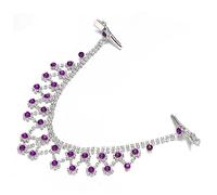 Ensemble de bijoux de front de mariée casque de mariage en cristaux en strass de fleur pour fiançailles de mariage douche nuptiale