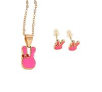 Ensemble de bijoux élégants en forme d ' oreilles de lapin, comprenant un collier et des boucles d ' oreilles, accessoires pour fournitures de fête et vêtements de tous les jours, bijoux à porter