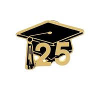 Ensemble de bijoux en argent 2025 pour femmes et hommes - Badge de remise de diplôme 2025 - Broche à revers pour lycée, collège, enseignants et étudiants (6 types au choix) (taille D, taille unique