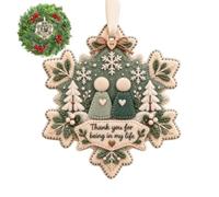 Ensemble de bijoux en feutre pour adultes, flocons de neige et pendentifs | Décorations d'arbre de Noël avec messages chaleureux pour la maison, poignée de porte, miroir de voiture, cheminée, sac à dos