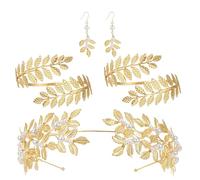 Ensemble de bijoux en or - Ensemble de costumes de déesse élégant, habillage mythologique | Bijoux fantaisie de déesse grecque, casque et ceinture, tenue de déesse complète, accessoires de costume de