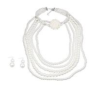 Ensemble De Bijoux En Perles, Fausses Perles Sophistiquées, Accessoires