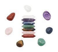 Ensemble de bijoux en pierre hexagonale pour massage irrégulier avec sept colonnes pour filles de 12 à 14 ans (comme le montre l'image, taille unique)
