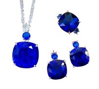 Ensemble de bijoux imitation rubis percé pour soirée, alliance, cadeau, Earrings