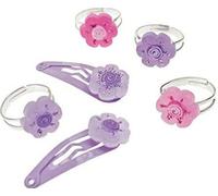 Ensemble de bijoux pour fille Barrettes & bague Fleur