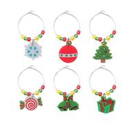 Ensemble de bijoux pour filles de 4 à 6 ans, lot de 6 étiquettes d'identification pour verres à vin, étiquettes d'identification pour verres à vin, étiquette de nom pour dégustation, décoration de