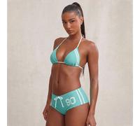 Ensemble de bikini à deux pièces avec string et culotte cheeky. Tenue de maillot de bain rayée sportive pour les vacances à la plage. Rouge pour femmes L,M,S,XL,XSBlocs de couleurÉtoffe