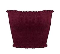 Ensemble de Bikini Bandeau Sexy sans Manches, Haut Cache-cœur élastique sans Manches, Sexy, Haut Cache-cœur élastique pour Femme Hauts de Tube Femme sans Bretelles Sexy Lady